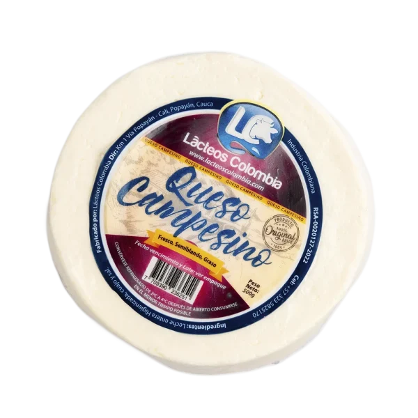 Queso campesino de Lácteos Colombia